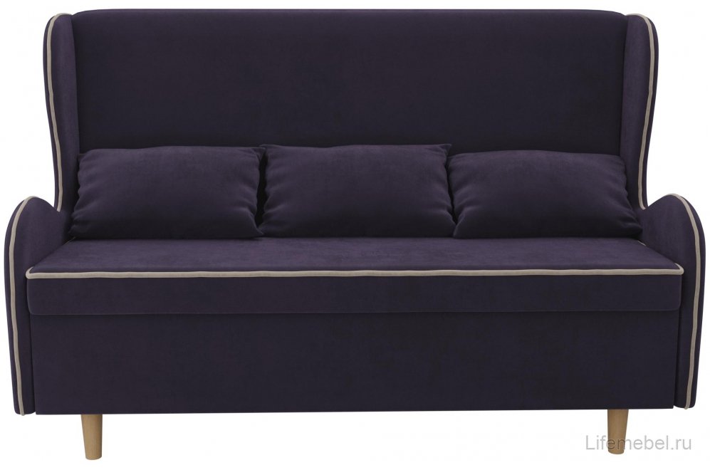 Кухонный диван Сэймон велюр фиолетовый