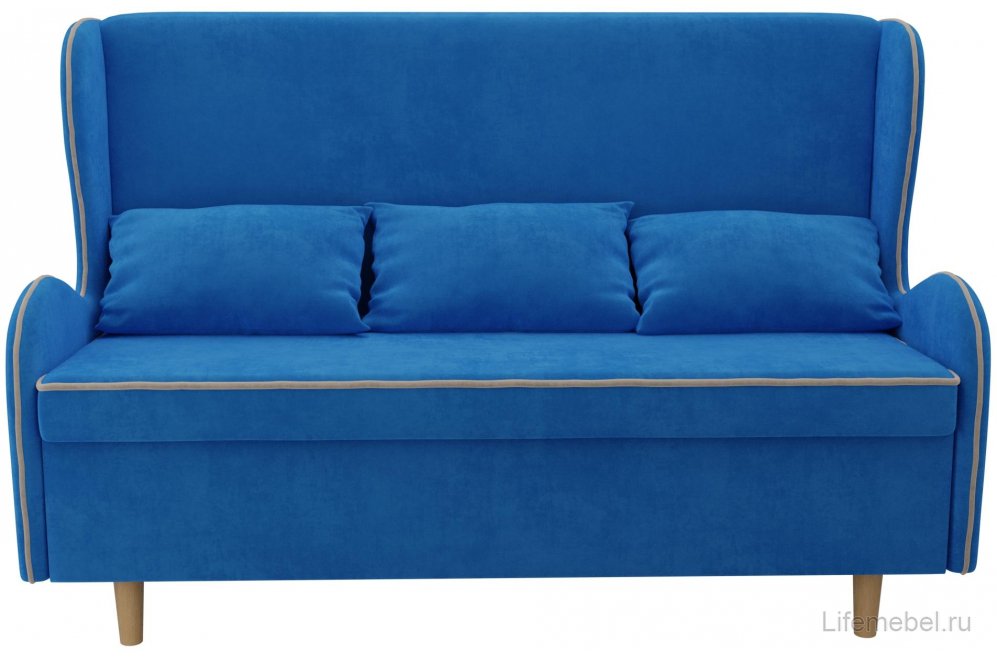 Кухонный диван Сэймон велюр голубой