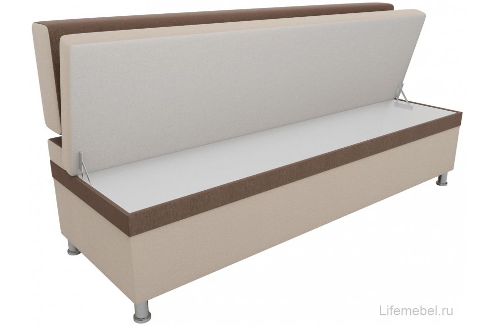 Кухонный диван Стайл рогожка бежевый / коричневый