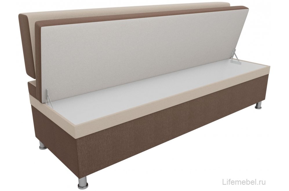 Кухонный диван Стайл рогожка коричневый / бежевый