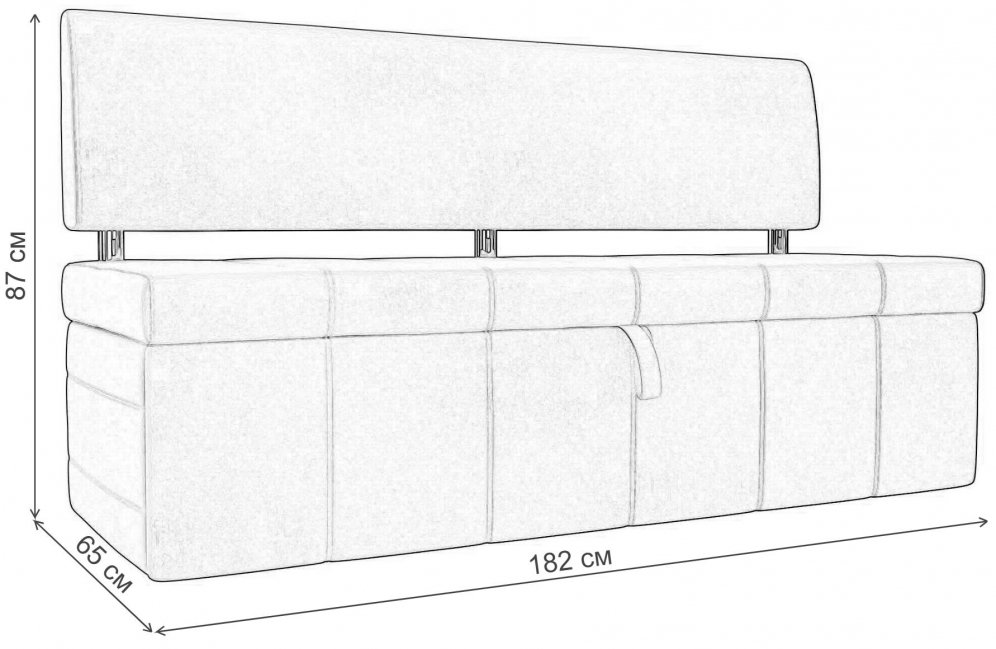 Кухонный диван Стоун велюр фиолетовый