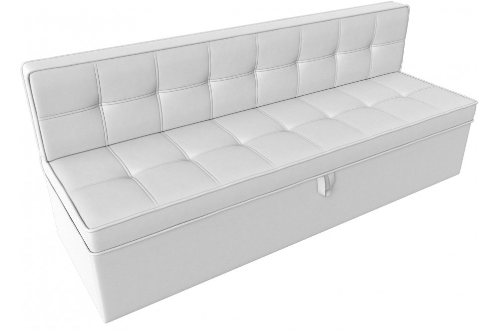 Кухонный диван Техас белая экокожа