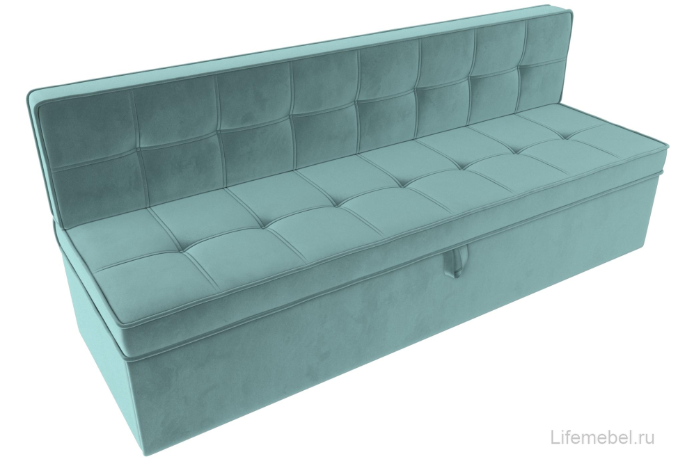 Кухонный диван Техас бирюзовый велюр