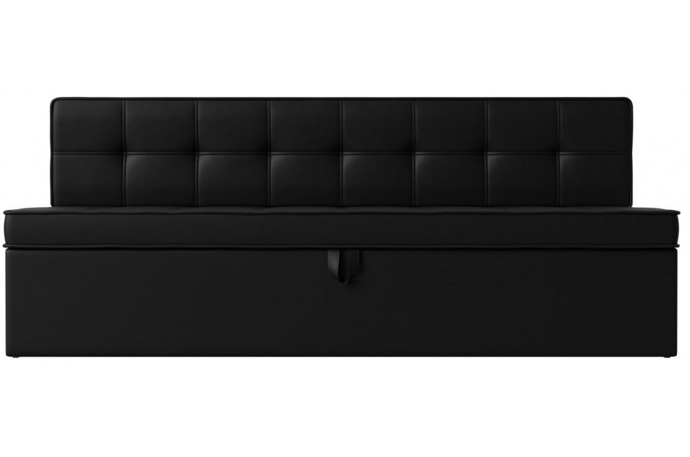 Кухонный диван Техас черная экокожа