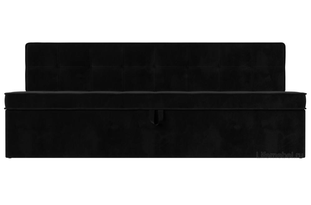 Кухонный диван Соната-Прайм черный велюр