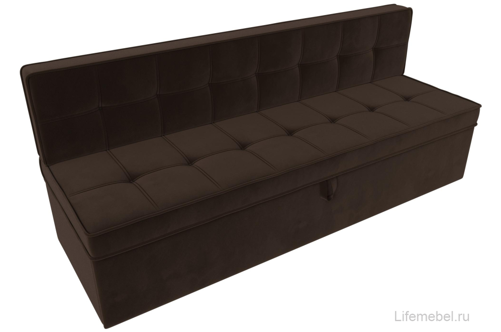Кухонный диван Техас коричневый микровельвет