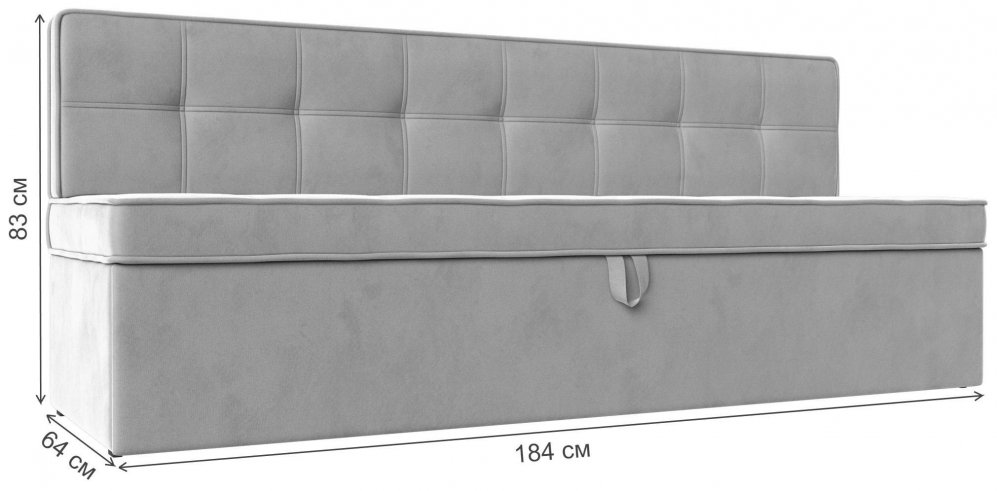 Кухонный диван Техас сиреневый микровельвет
