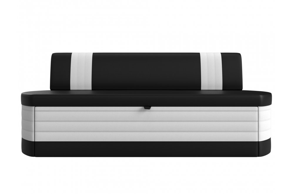 Кухонный диван Токио экокожа черная / белая