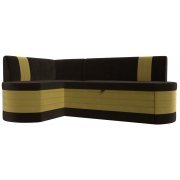 коричневый / желтый микровельвет