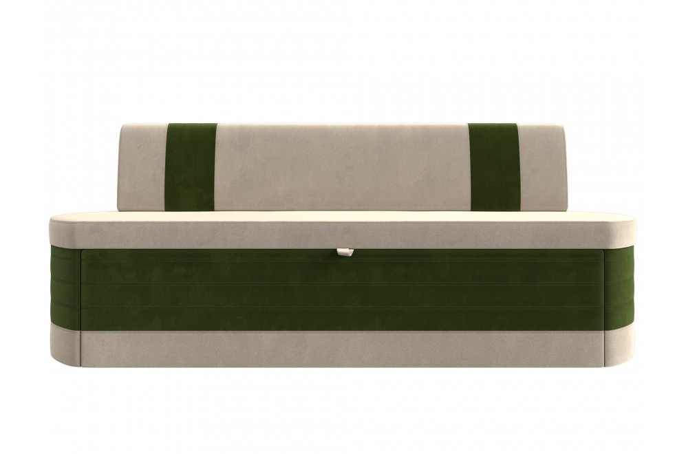 Кухонный диван Токио микровельвет бежевый / зеленый