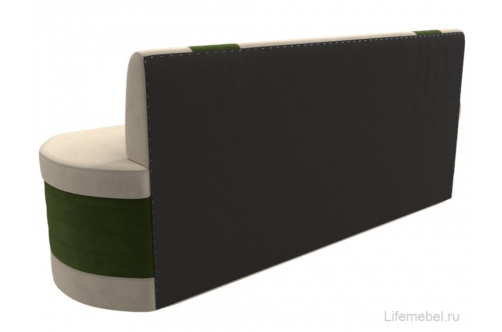 Кухонный диван Токио микровельвет бежевый / зеленый