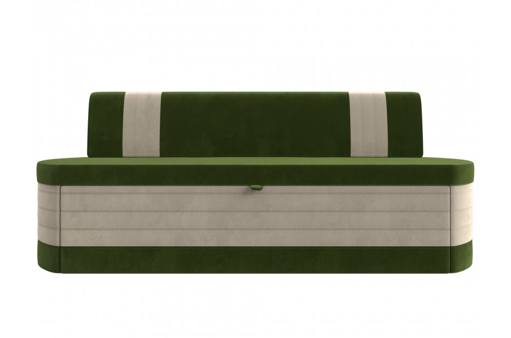 Кухонный диван Токио микровельвет зеленый / бежевый