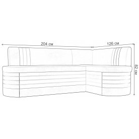 Кухонный диван Токио правый