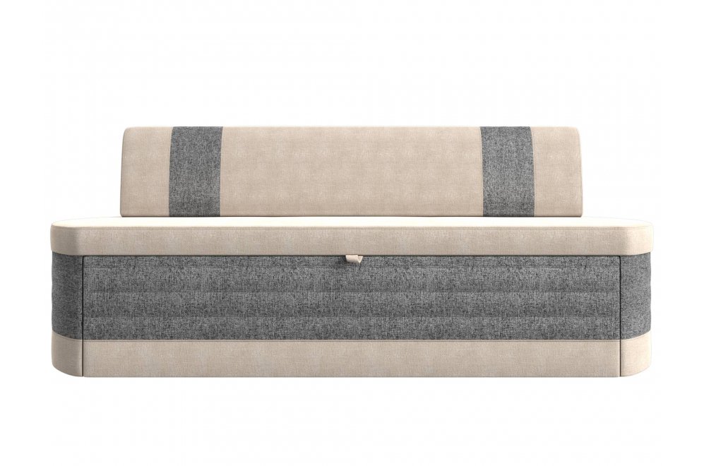 Кухонный диван Токио рогожка бежевая/ серая