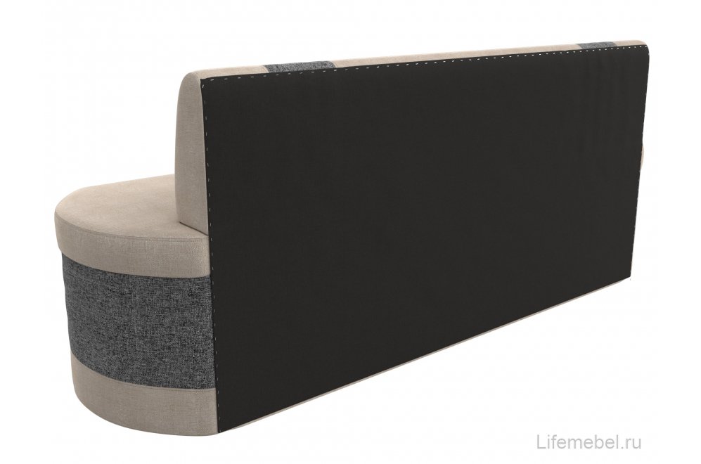 Кухонный диван Токио рогожка бежевая/ серая