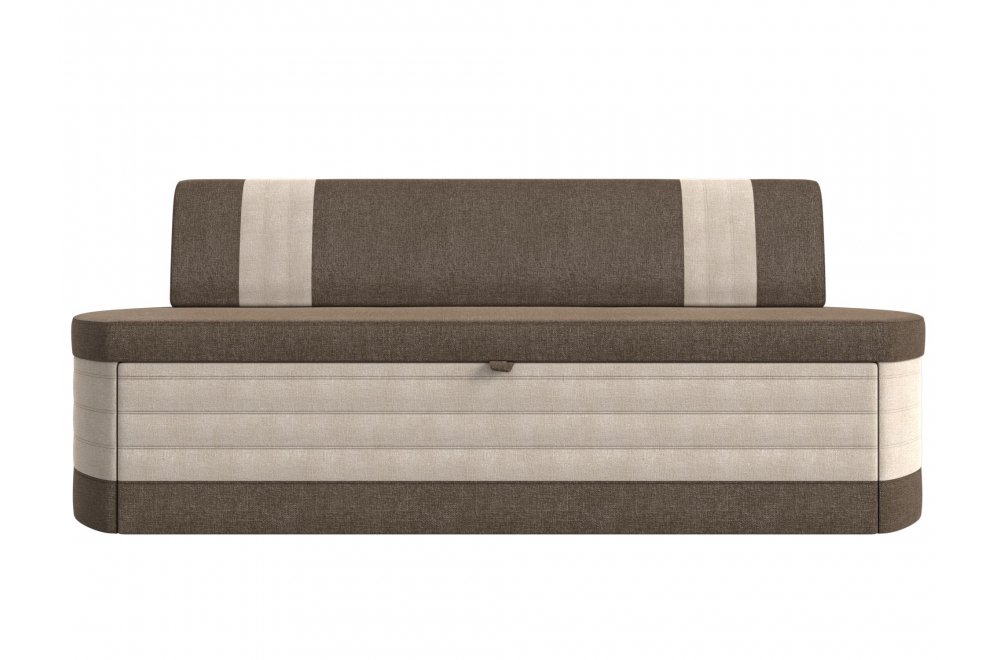 Кухонный диван Токио рогожка коричневая / бежевая