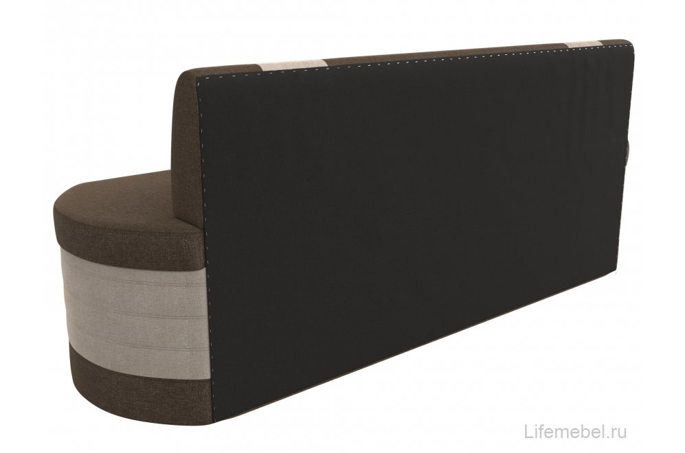 Кухонный диван Токио рогожка коричневая / бежевая