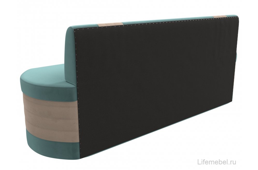 Кухонный диван Токио велюр бирюзовый / бежевый