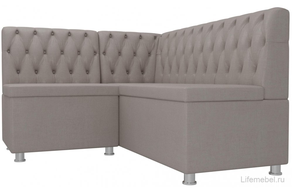 Кухонный диван угловой Монте-М левый рогожка бежевая