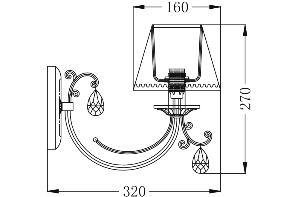Бра Soffia RC093-WL-01-R