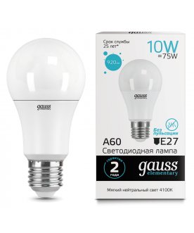 Лампа Elementary A60 10W E27 4100K