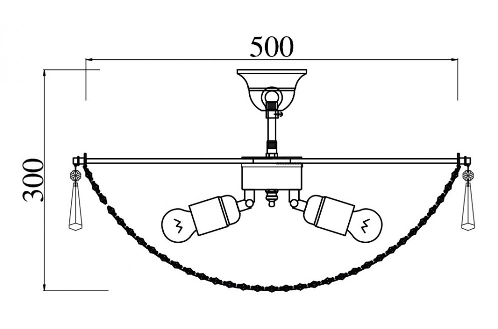 Люстра на штанге Croce X82-50x50-N