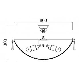 Люстра на штанге Croce X82-80x80-G