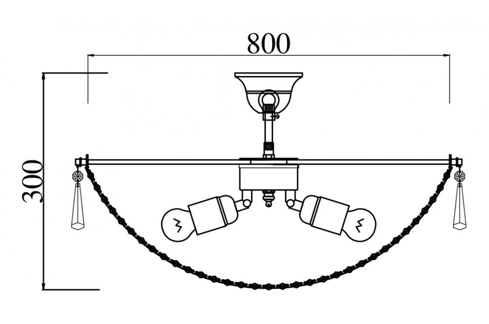 Люстра на штанге Croce X82-80x80-G