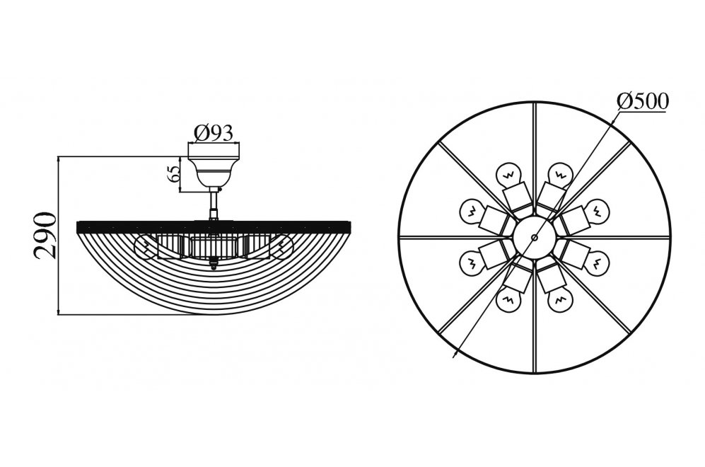 Люстра на штанге Sfera Moderno D783-PT50-3-G
