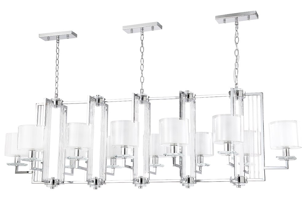 Люстра NICOLAS SP12 L1600 NICKEL/WHITE
