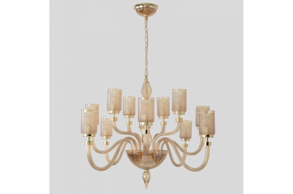 Люстра SILVESTRO SP12 AMBER