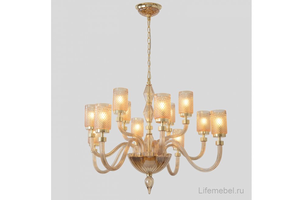 Люстра SILVESTRO SP12 AMBER