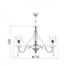 Люстра на штанге Demitas ARM024-08-R