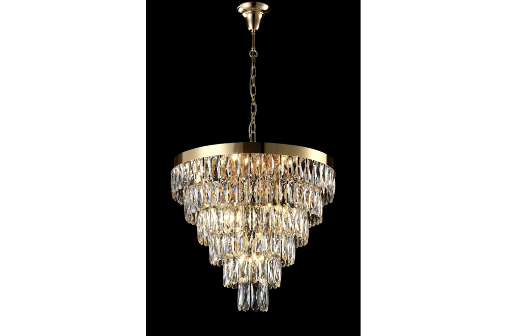 Подвесная люстра ABIGAIL SP-PL15 D620 GOLD/TRANSPARENT