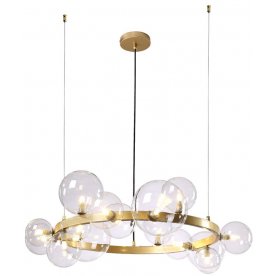 Подвесная люстра AGATA SP15 V2 GOLD/TRANSPARENTE