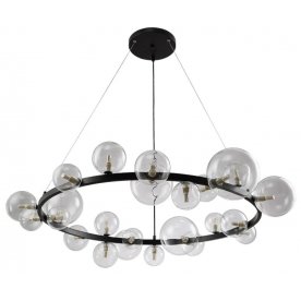 Подвесная люстра AGATA SP24 BLACK/TRANSPARENTE