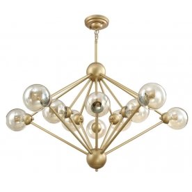 Подвесная люстра FRANCISCA SP10 GOLD/COGNAC