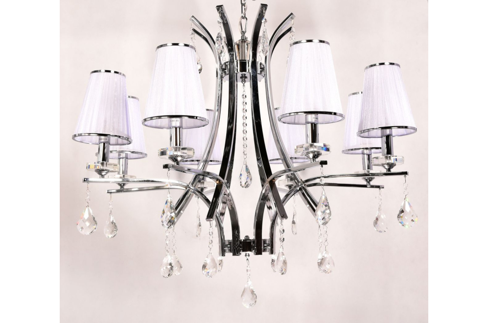 Подвесная люстра Glamour LDP 66247-8 WT+CHR