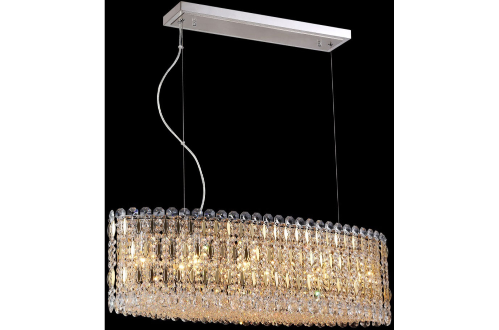 Подвесная люстра LIRICA SP10 L900 CHROME/GOLD-TRANSPARENT
