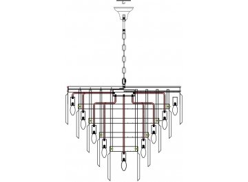 Люстра Odeon 5 Rings Silver