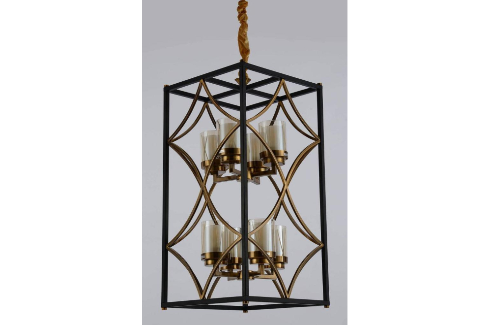 Подвесная люстра Quadrato LDP 1223-8 BK+MD