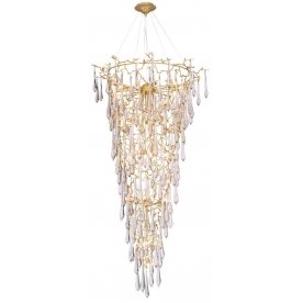 Подвесная люстра REINA SP34 D1200 GOLD PEARL