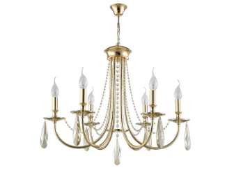 Подвесная люстра VICTORIA SP6 GOLD/AMBER