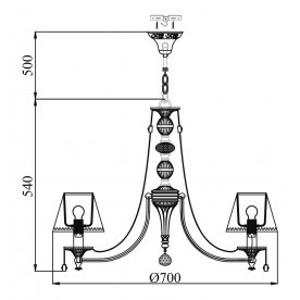 Подвесная люстра Classic 13 ARM098-06-R