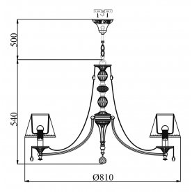 Подвесная люстра Classic 13 ARM098-08-R