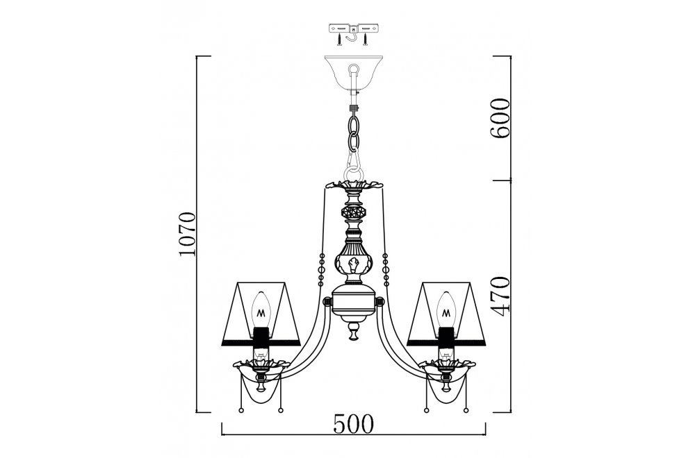 Подвесная люстра Classic 1 ARM305-05-R