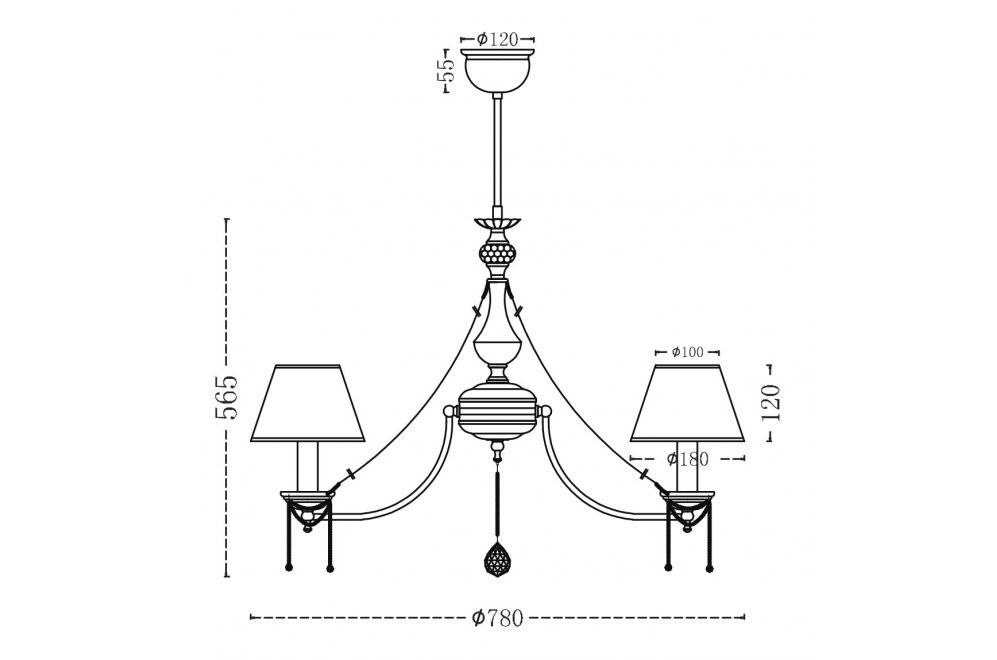 Подвесная люстра Classic 4 CL0100-08-R