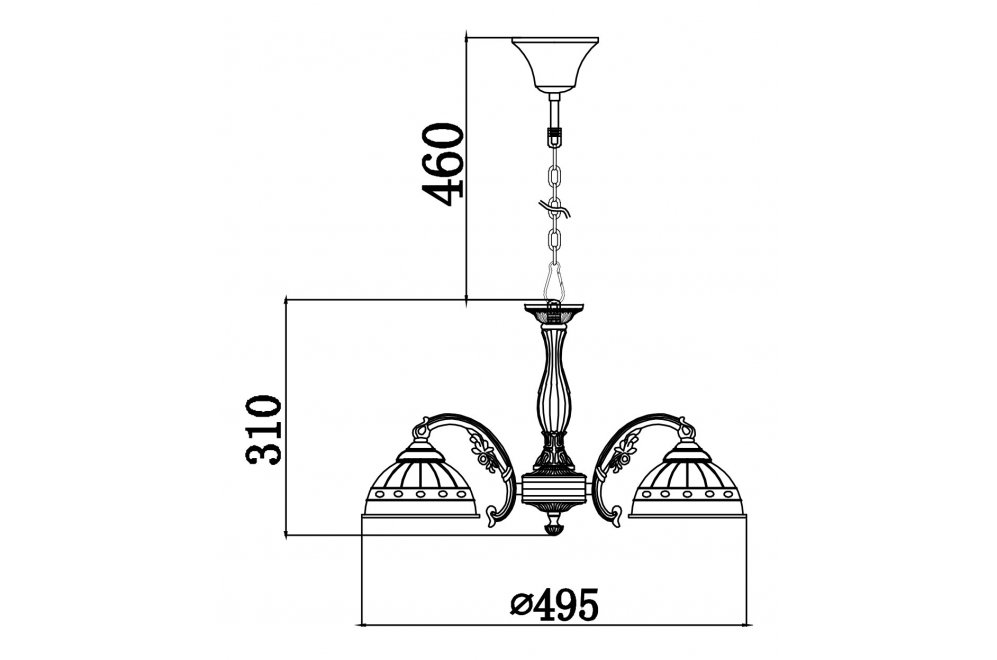 Подвесная люстра Classic 8 CL1011-03-R