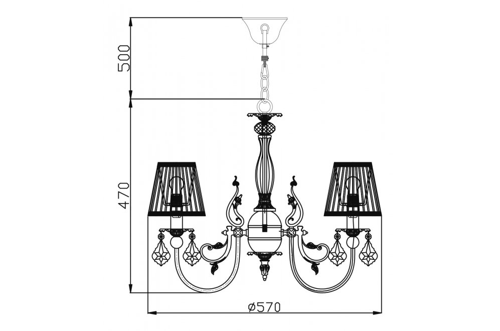 Подвесная люстра Elegant 13 ARM301-06-R