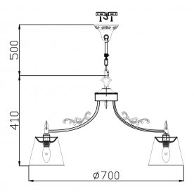 Подвесная люстра Elegant 13 ARM331-07-R